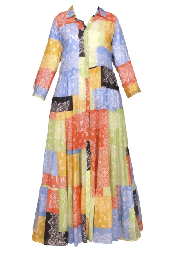 Robe à motif patchwork très colorés