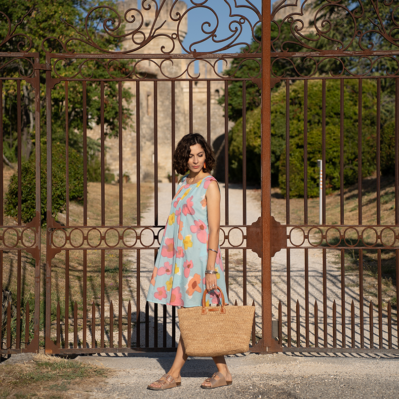 Sac en raphia bohème beige Bagatelle France
