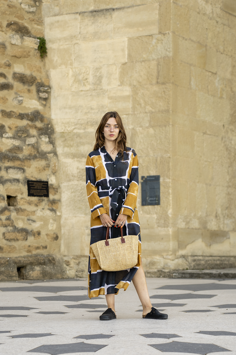 Chemise longue femme imprimée à motifs graphiques, Bagatelle France