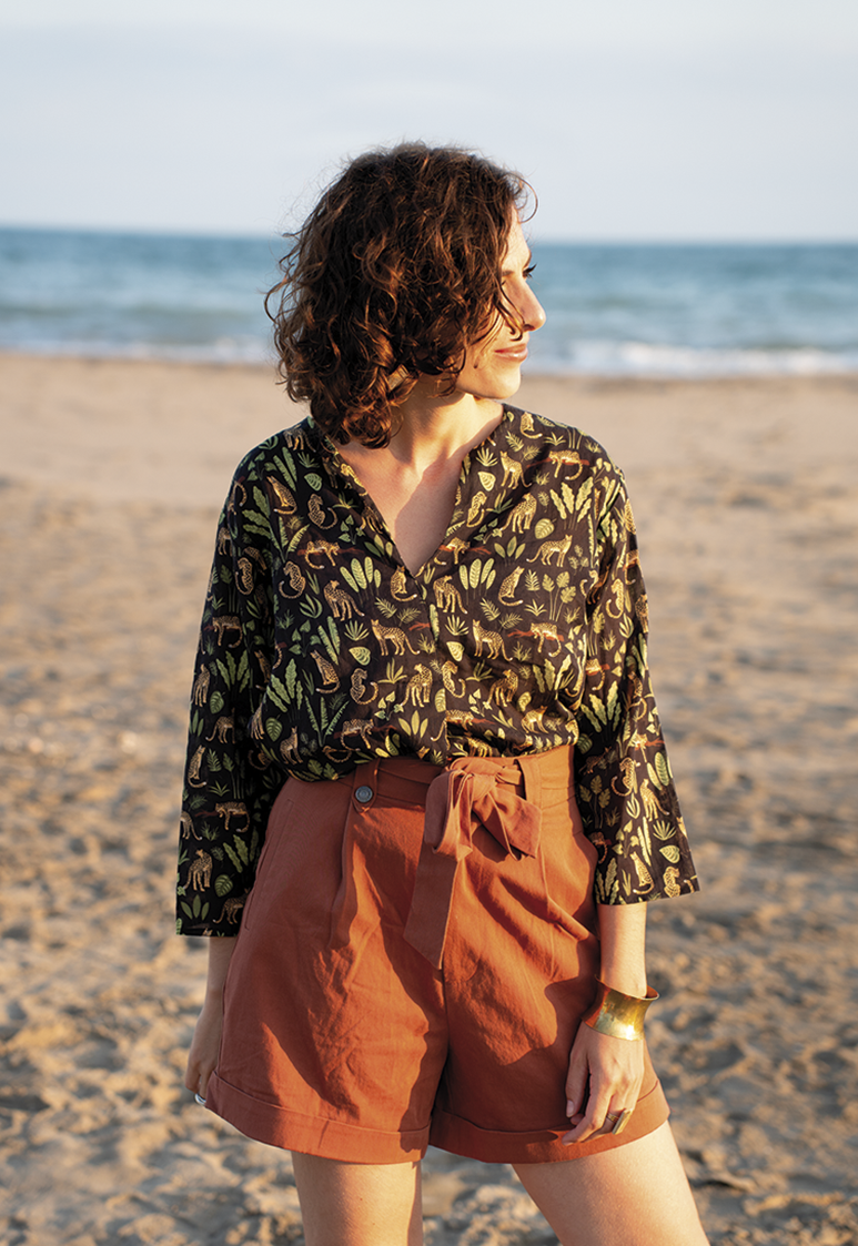 chemise femme imprimée bohème à motifs safari, Bagatelle France
