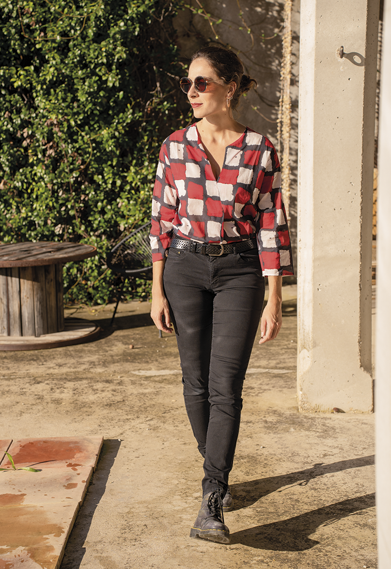Chemise femme imprimée bohème à motifs graphiques, Bagatelle France