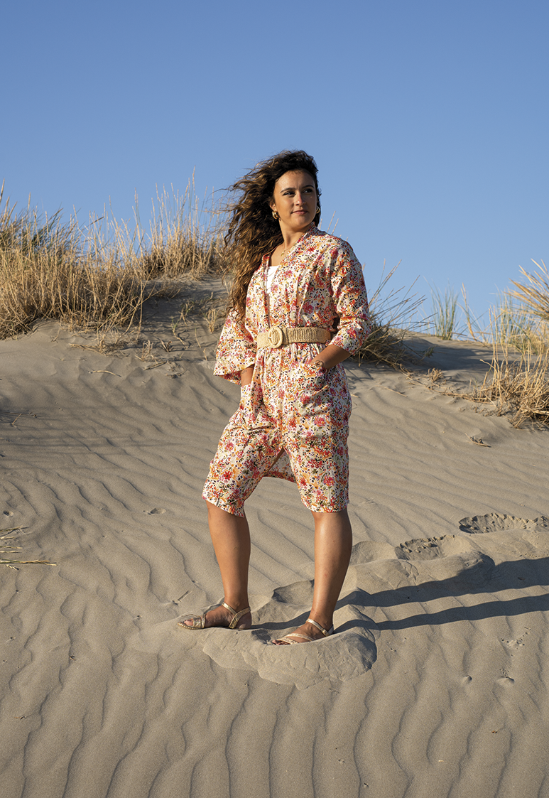 Kimono femme motif à fleurs