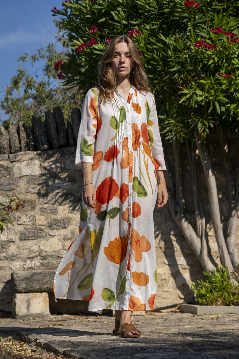 Robe femme à imprimé bohème graphique, manches longues Bagatelle France